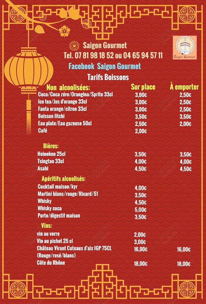 Saigon Gourmet - Menu Image 1